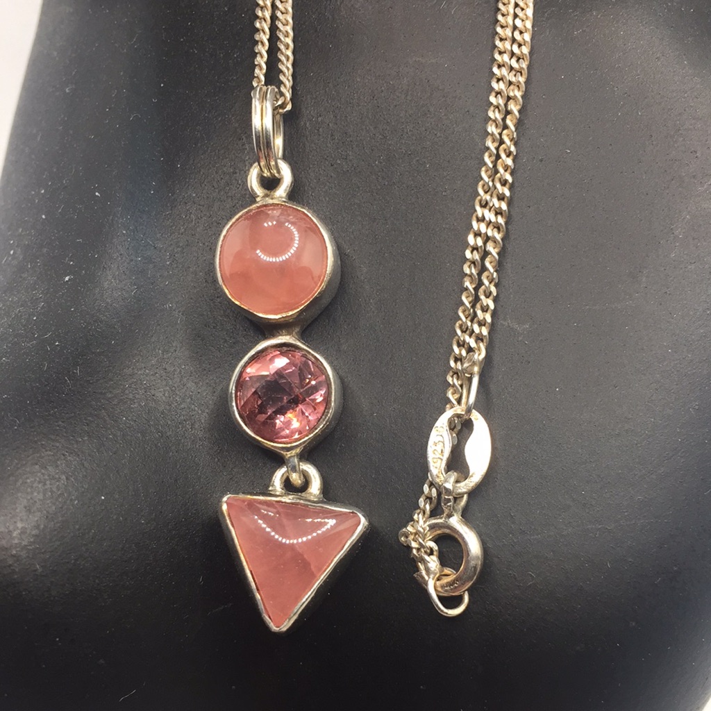 Rose Quartz Pink Tourmaline Necklace